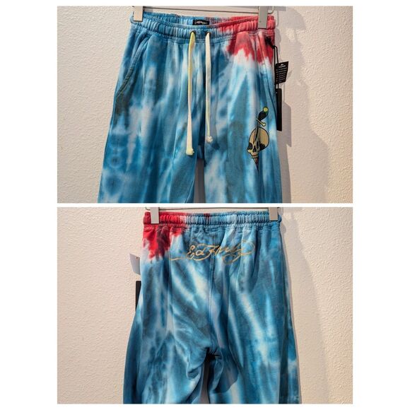 NWT  Ed Hardy Skull Dagger Tie Dye Jogger Pants Sz S - Picture 4 of 9